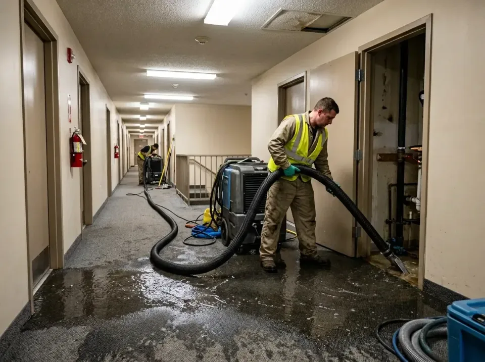 multi-unit-apartment-hallway-f-005 — frequently asked questions, Emergency Burst Pipe Water Extraction & Removal in Ebensbur…